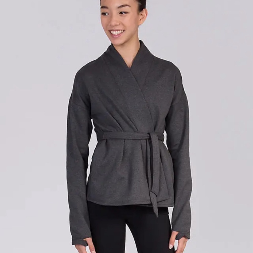 Ivivva by Lululemon Make it a Wrap sweater in grey